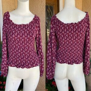 American Rag Floral Smocked Top (XL)
